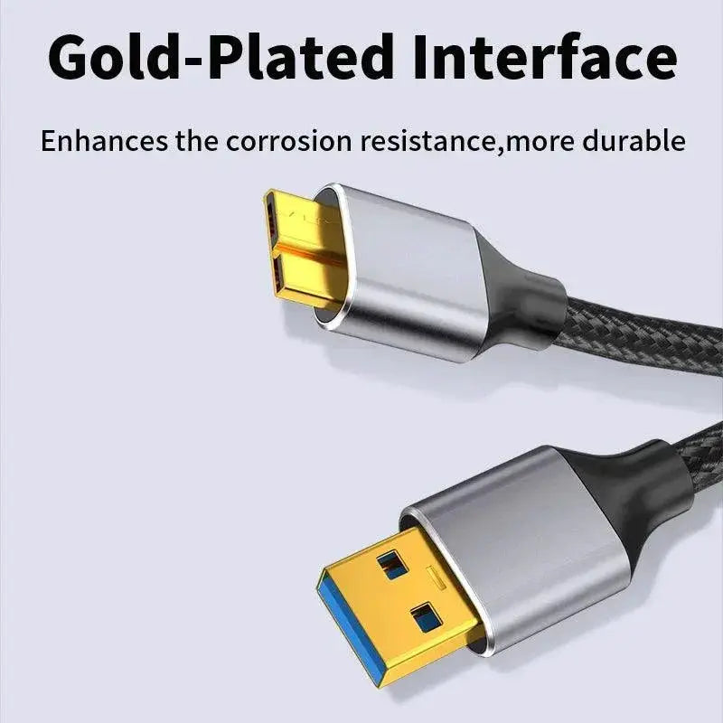 Unnlink USB Micro B Cable Fast Data Transfer for Hard Drives