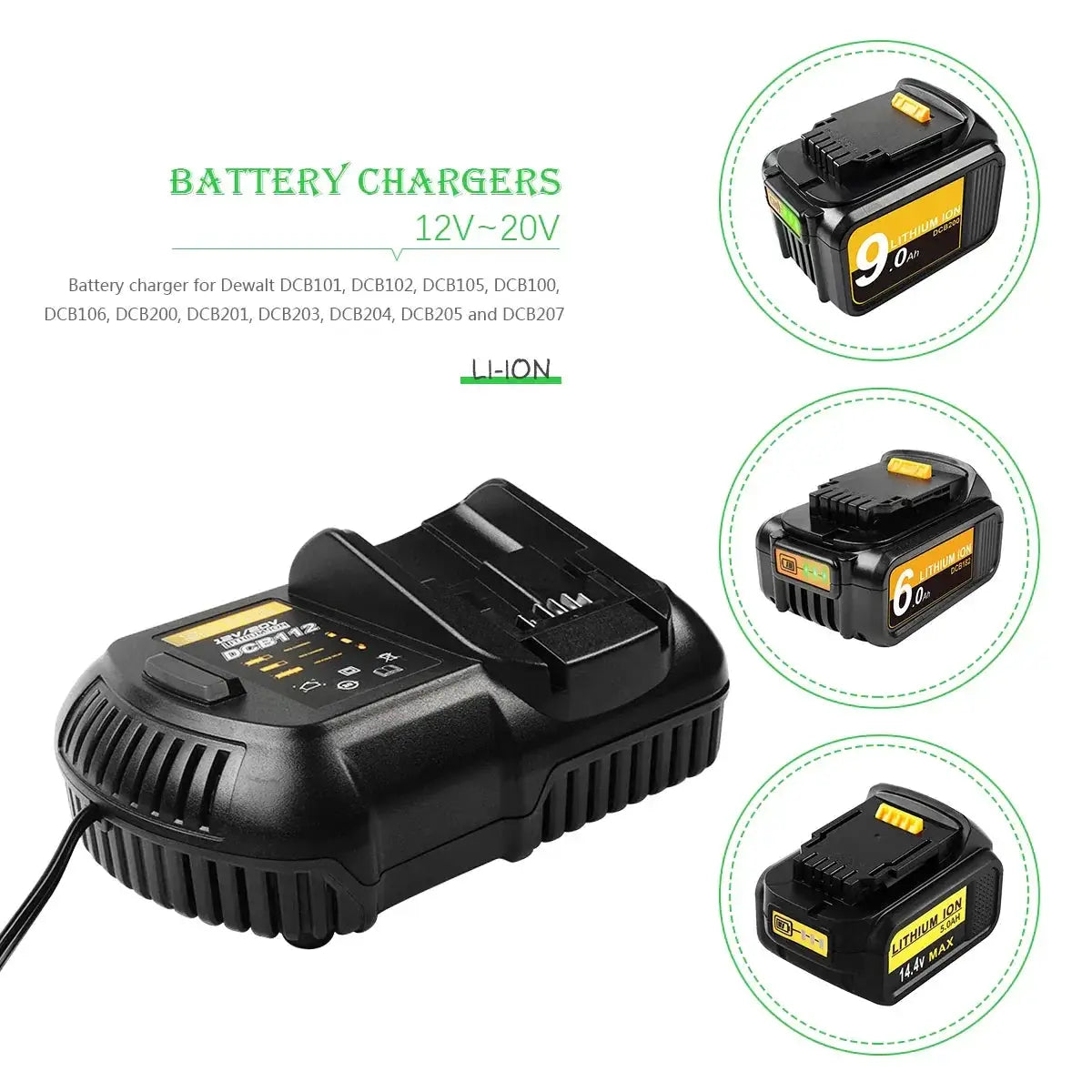 Long Runtime Battery for Dewalt Tools — product view 15