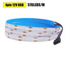 RGB COB LED Strip 12V 24V 840 LEDs Dotless High Bright Mood Lighting Ribbon