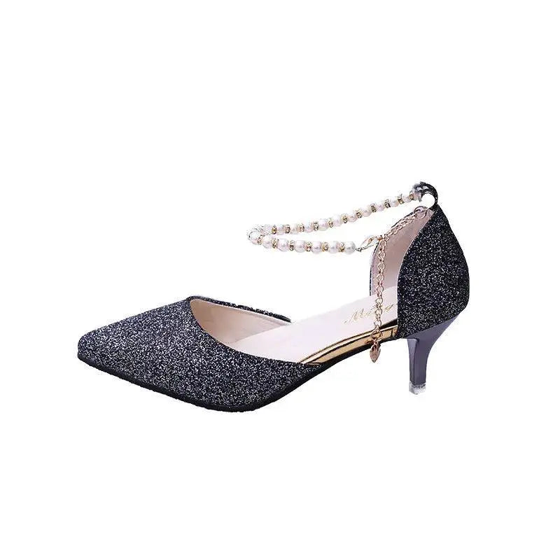 Sequined High Heels Designer Pumps For Glamorous Events