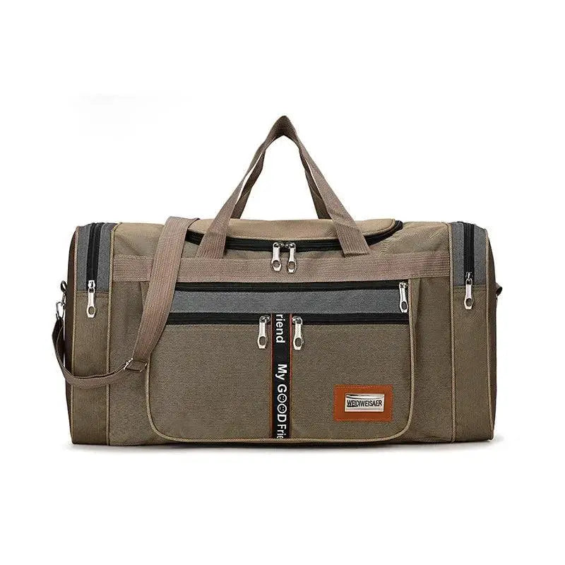 Waterproof Waxed Canvas Leather Travel Bag For Men Carry On