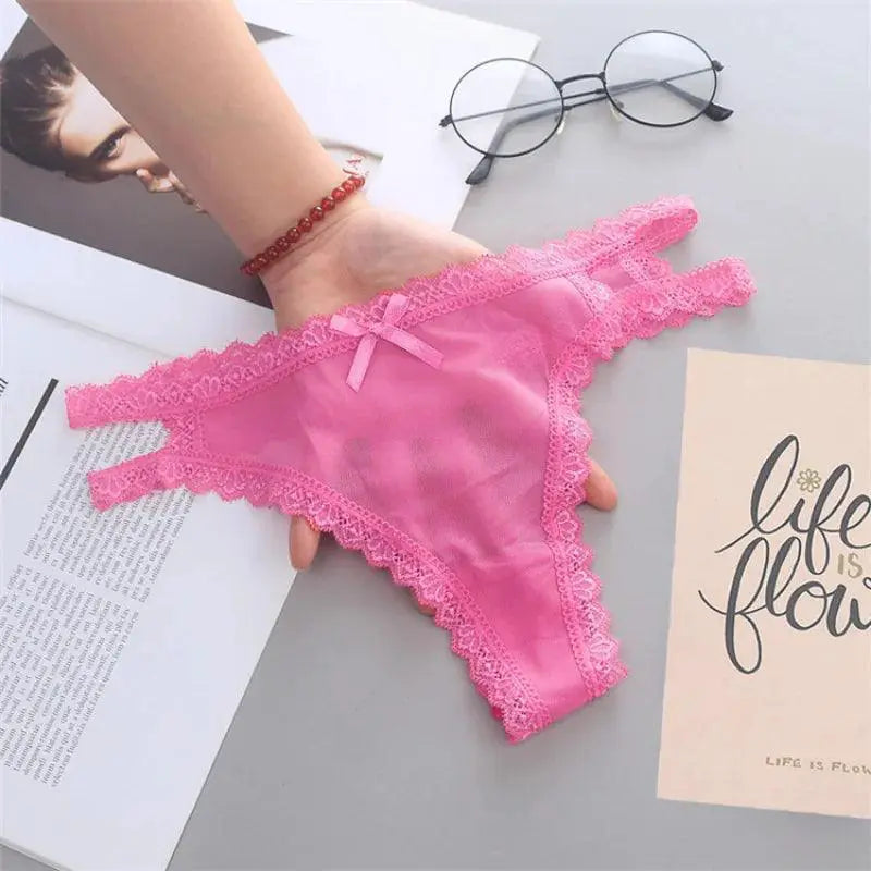 Seductive Lace G String Briefs Elegant Comfortable Lingerie