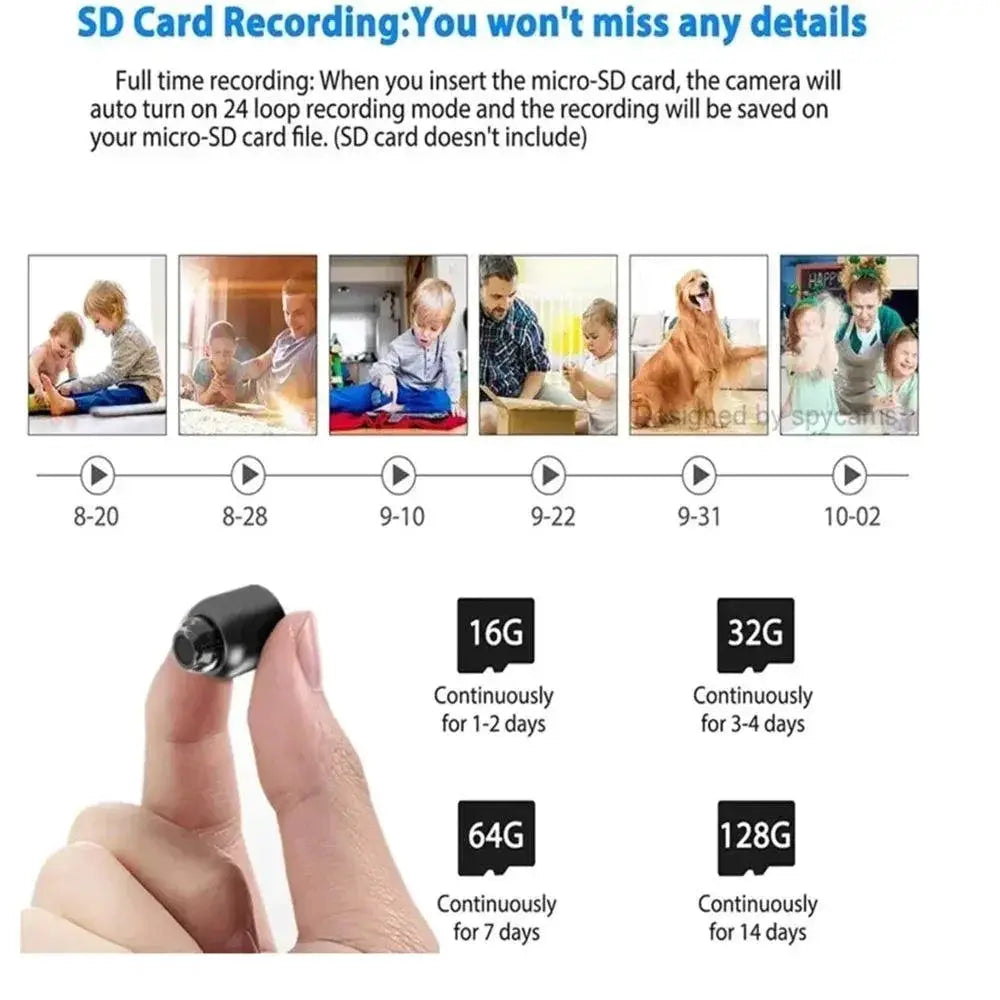 Mini WiFi Baby Monitor Secure Indoor Surveillance Camera