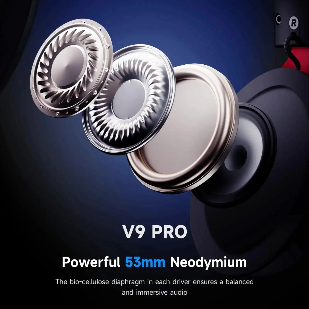 MCHOSE V9 Pro Wireless Gaming Headset 7.1Surround Sound Headphones Noise Canceling Mic Low Latency Lightweight for PS5 PC SWITCH