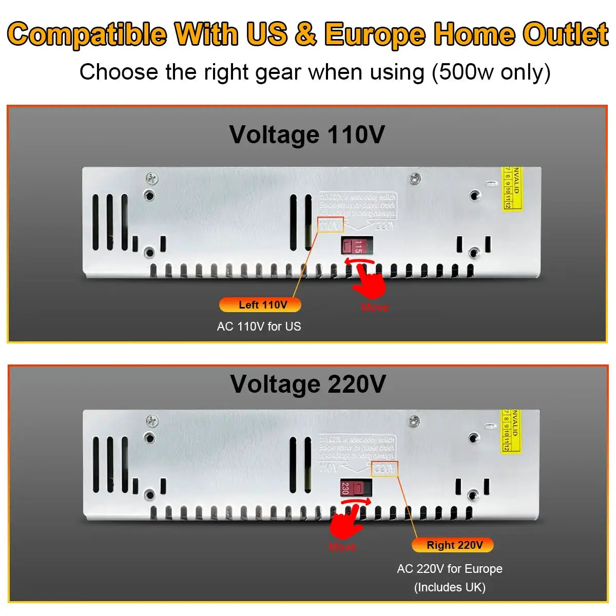 Switching Power Supply 60W 250W 500W AC 110V 220V to DC 12V Converter Transformer Light Transformer Source LED Adapter CCTV