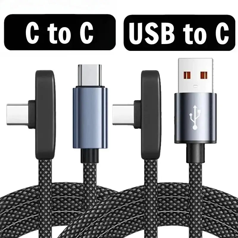 Right Angle USB C Cable - Durable Braided Design — product view 10