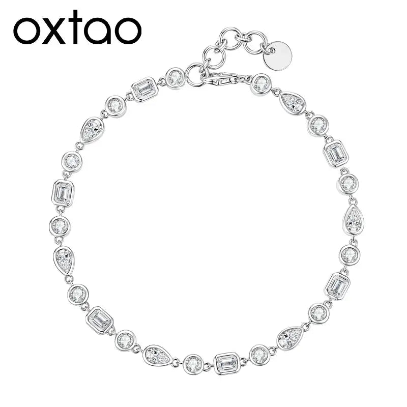 Elegant Gold Moissanite Tennis Bracelet Style DBPFC — product image 1