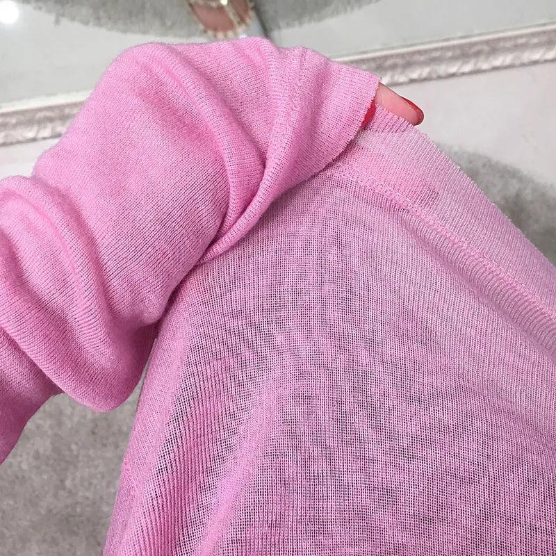 Korean Style Elegant Long Sleeve Womens T Shirt Chic Comfort