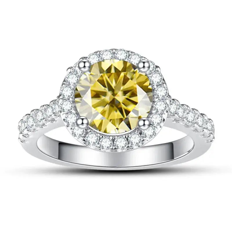Moissanite Ring in Sterling Silver Carat — product view 4