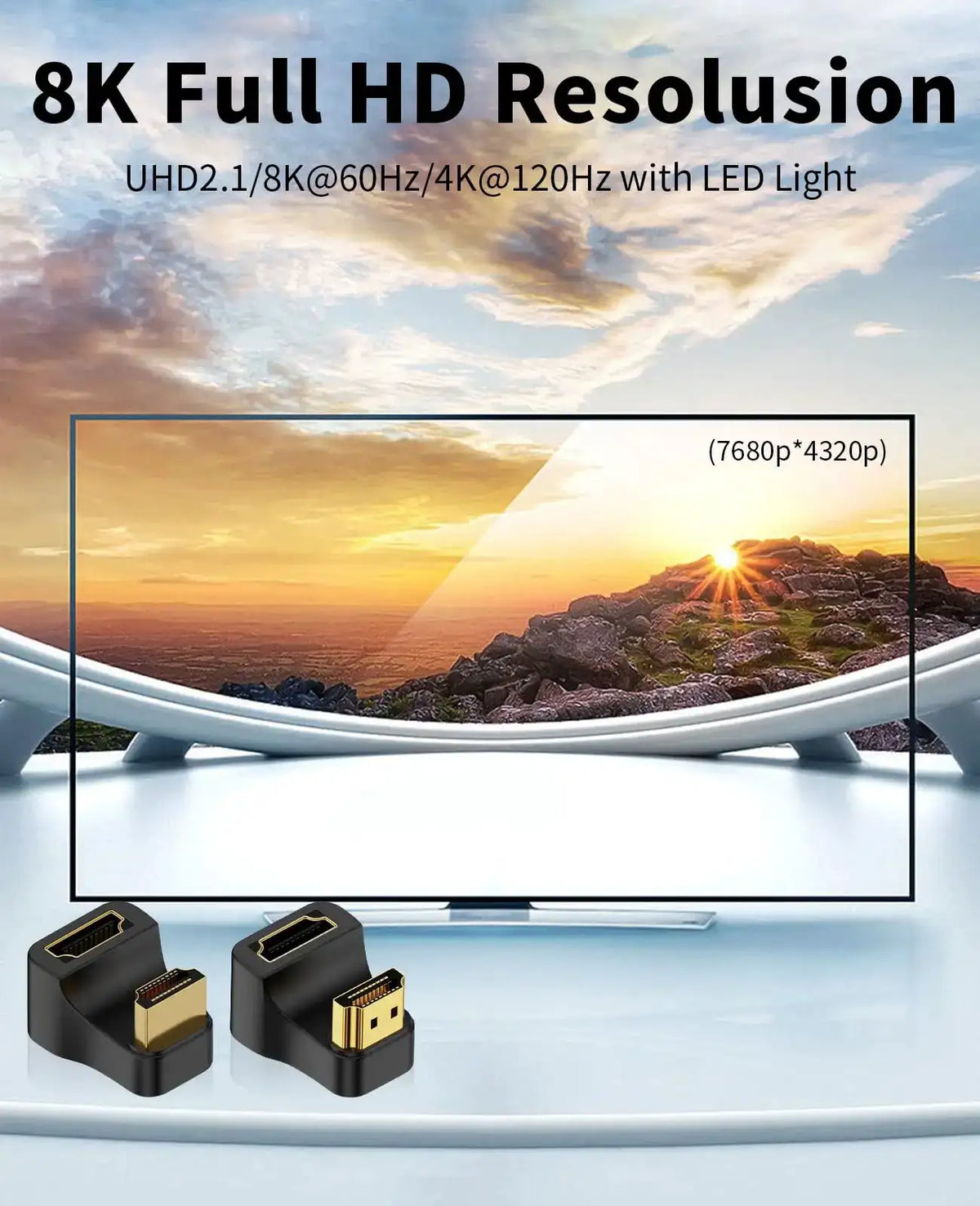 HDMI 2.1 U Adapter - 8K 360 Rotation