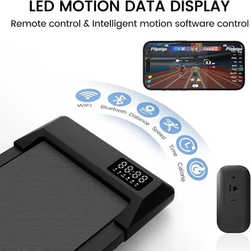 Superun 2-in-1 Home/Office 2.5 HP Walking Treadmill,mini Treadmills for Small Spaces with APP & Remote Control