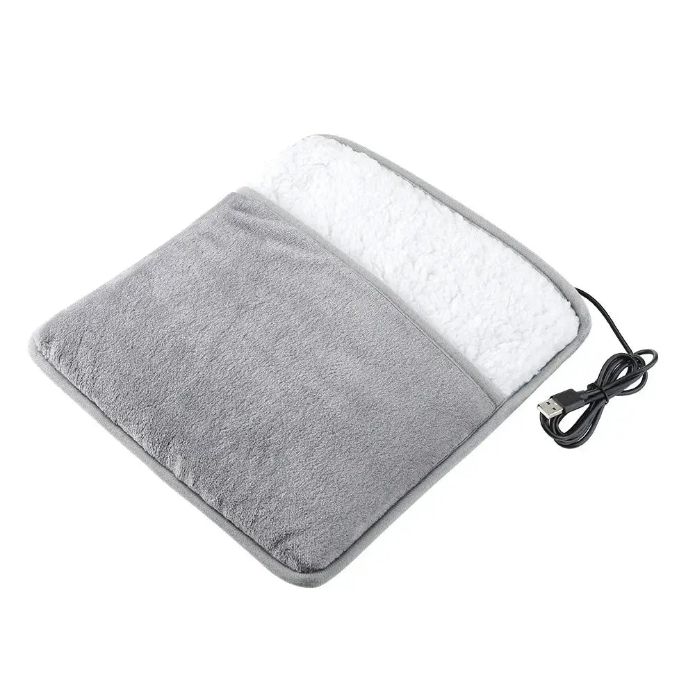 Winter Electric Foot Heating Pad USB Plush Mat For Comfort