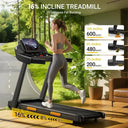 16 Incline 4 In 1 Foldable Treadmill With 3 HP Quiet Motor