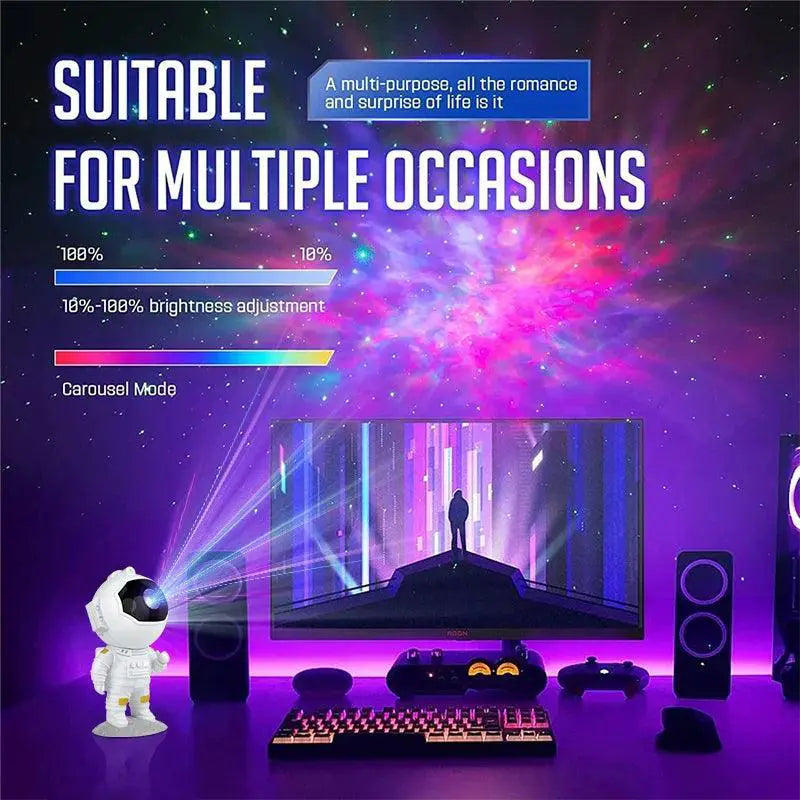 Star Projector Galaxy Night Light Astronaut Nebula Gifts