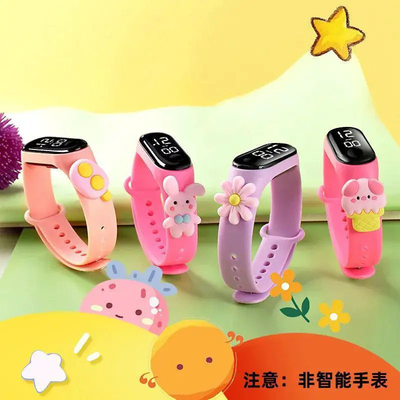 Smart LED Girls Watch Fashionable Waterproof Timepiece
