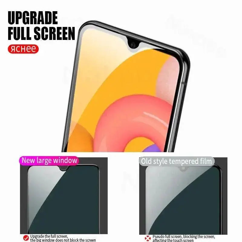 Samsung Galaxy A Series Tempered Glass Protector Black Frame
