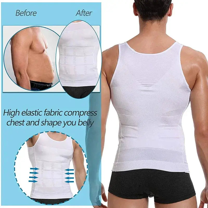 Men's Compression Tank Top Slimming Body Shaper Vest