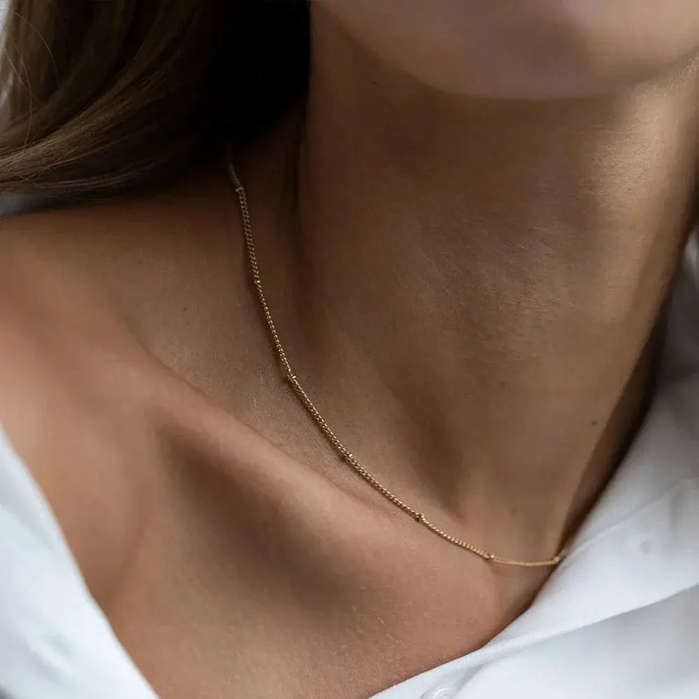 Emanco Gold Color Stainless Steel 316 Chain Choker Necklace