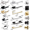 Bathroom Hardware Set with Wall Mount Organizer Space Saver