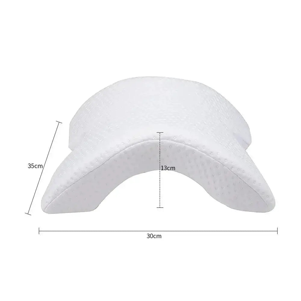 Ergonomic Curved Memory Foam Pillow for Neck Support