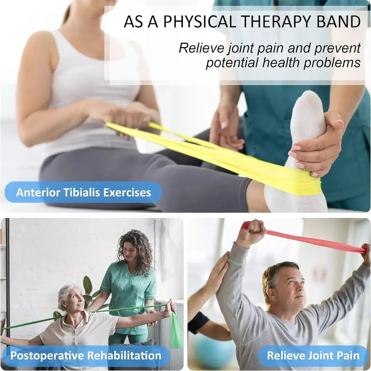 Home Fitness Resistance Bands For Yoga And Pilates