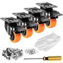 Dual Locking Swivel Caster Wheel Set
