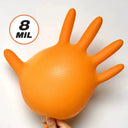 Heavy Duty Orange Nitrile Work Gloves