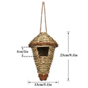 Natural Grass Hanging Bird Cage for Garden Decor Charm