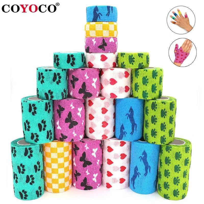 COYOCO Colorful Elastic Athletic Tape Wraps For Sports