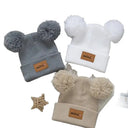 3Pcs Cute Infant Knit Beanie With Heart