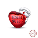 Red Series Charm Beads Sterling