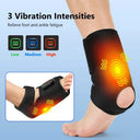 Electric Dual Ankle & Foot Massager 3 Levels Heat Vibration Hot Compress Ankle Massage Heated Wrap Support Brace Foot Protector