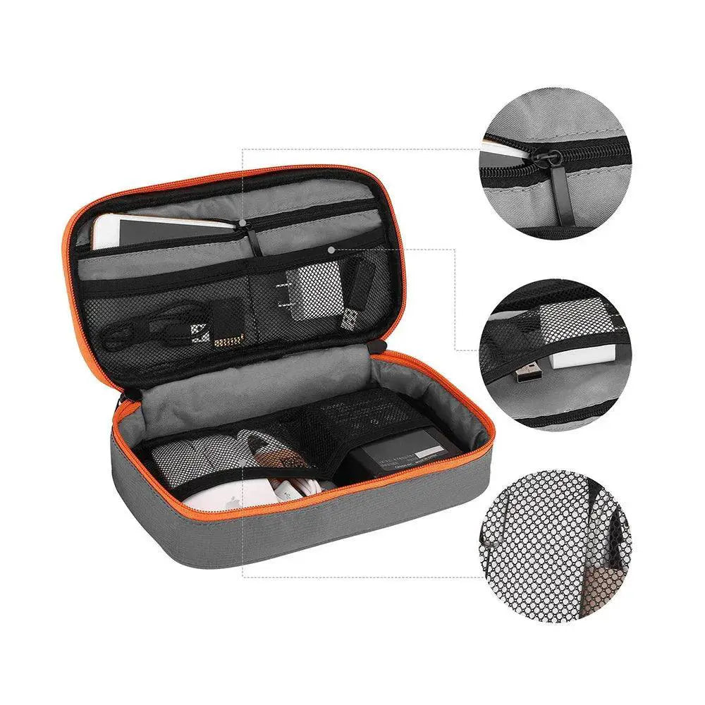 Portable Gadget Organizer And Cable Bag Waterproof Case