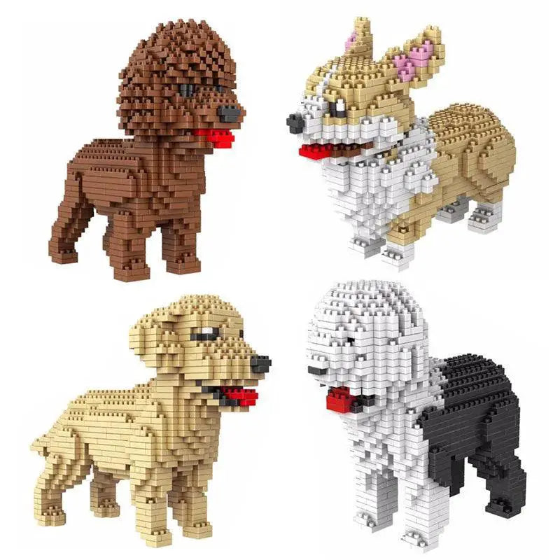 Dog Model Building Block Set For Creative Fun And Learning