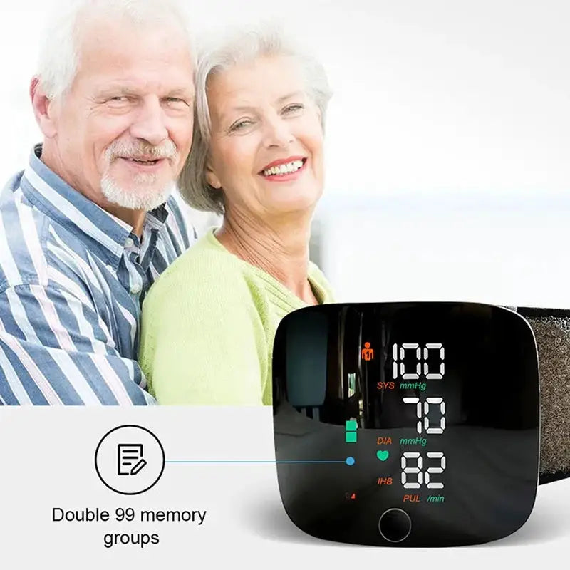Medical Automatic Sphygmomanometer Digital Wrist BP Blood Pressure Monitor PR Pulse Meter Tonometer