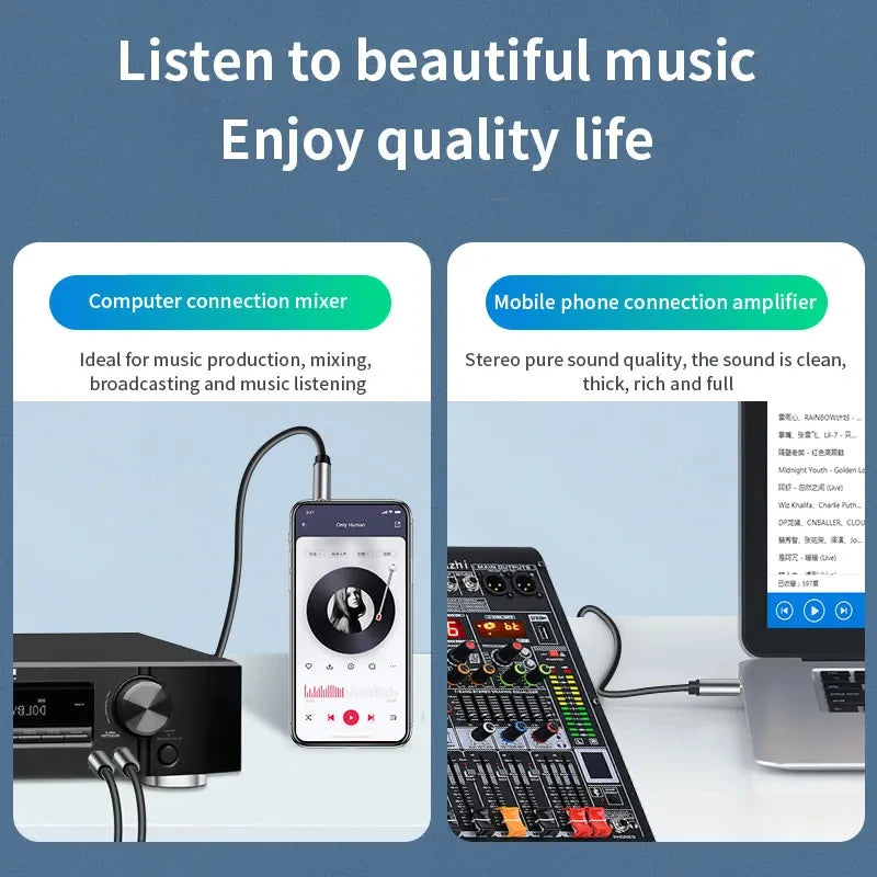 Double Trs Cable Aux Adapter
