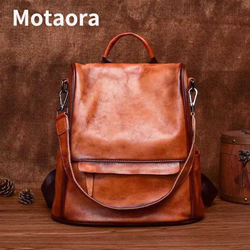 MOTAORA Vintage Large Capacity Women's Backpack Anti Theft