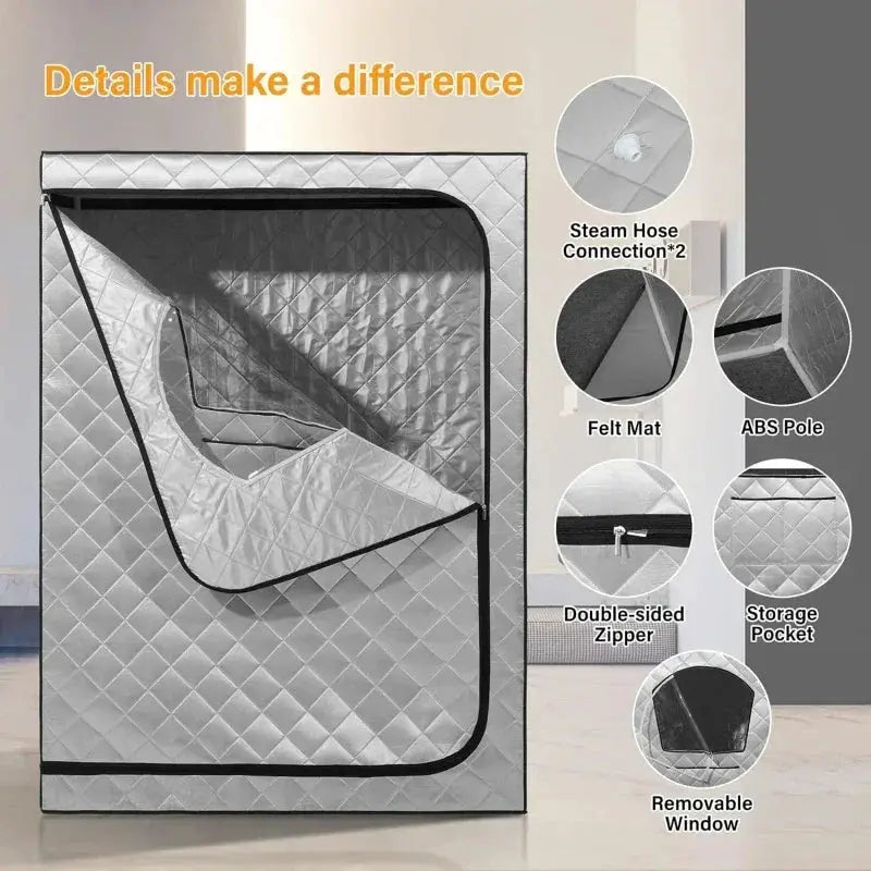 2 Person Portable Steam Sauna Tent For Home Spa Wellness - OurLum.com