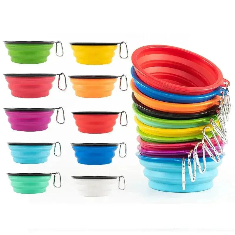Large Collapsible Silicone Dog Bowl Portable Travel Feeder
