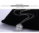 Sterling Silver S925 Four-Leaf Clover Necklace for Women