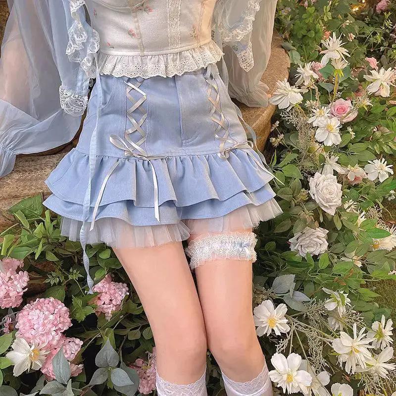 Elegant Lolita Lace Mini Skirt For Summer Fashion Trend