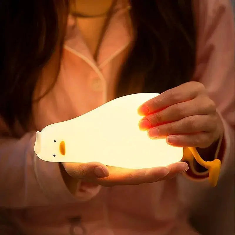 Duck Silicone Night Light For Kids Soft Glow Lamp Cute