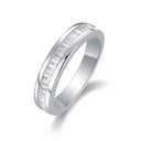 Sterling Silver Gold Plated Silver Moissanite Ring