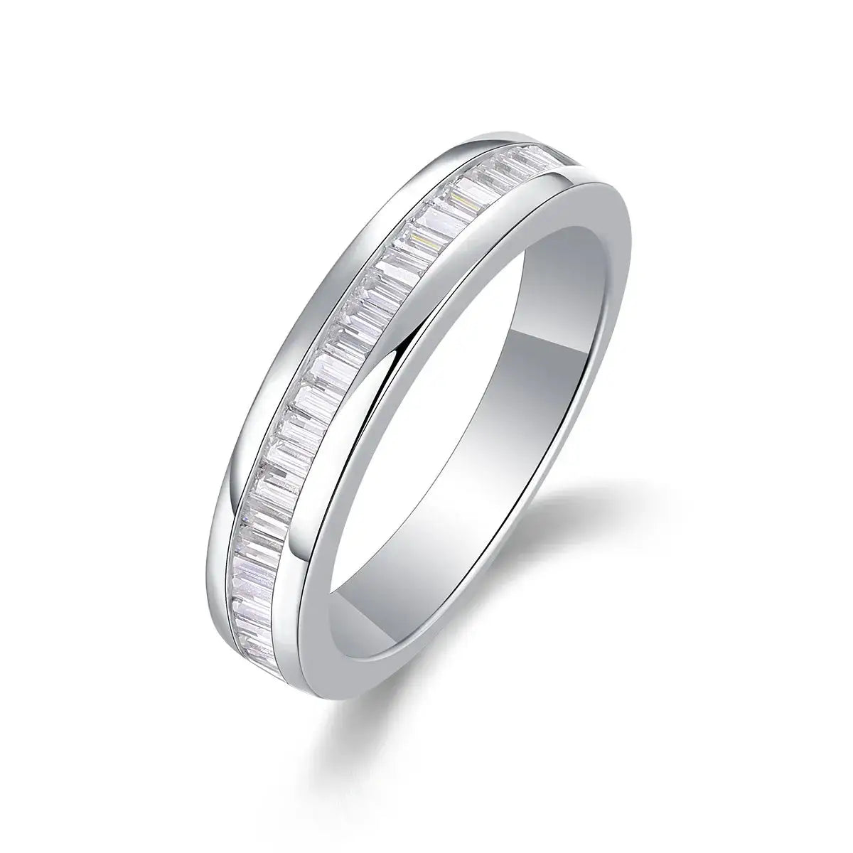 Sterling Silver Gold Plated Silver Moissanite Ring — product image 8