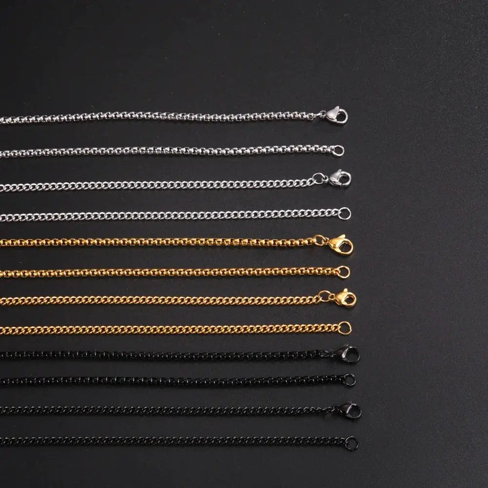Skyrim Fashion 60cm Long Box Chain Necklace Men Jewelry