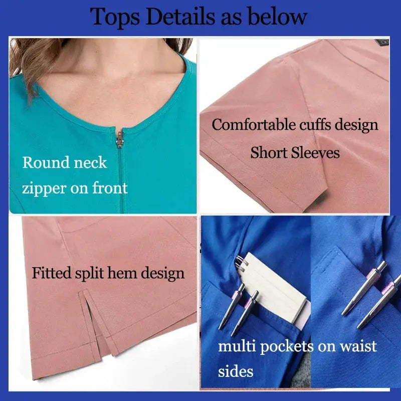 Women's Surgical Scrub Set Medical Nurse Workwear Scrubs