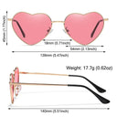 Vintage 90s Heart-Shaped Sunglasses with UV400 Protection