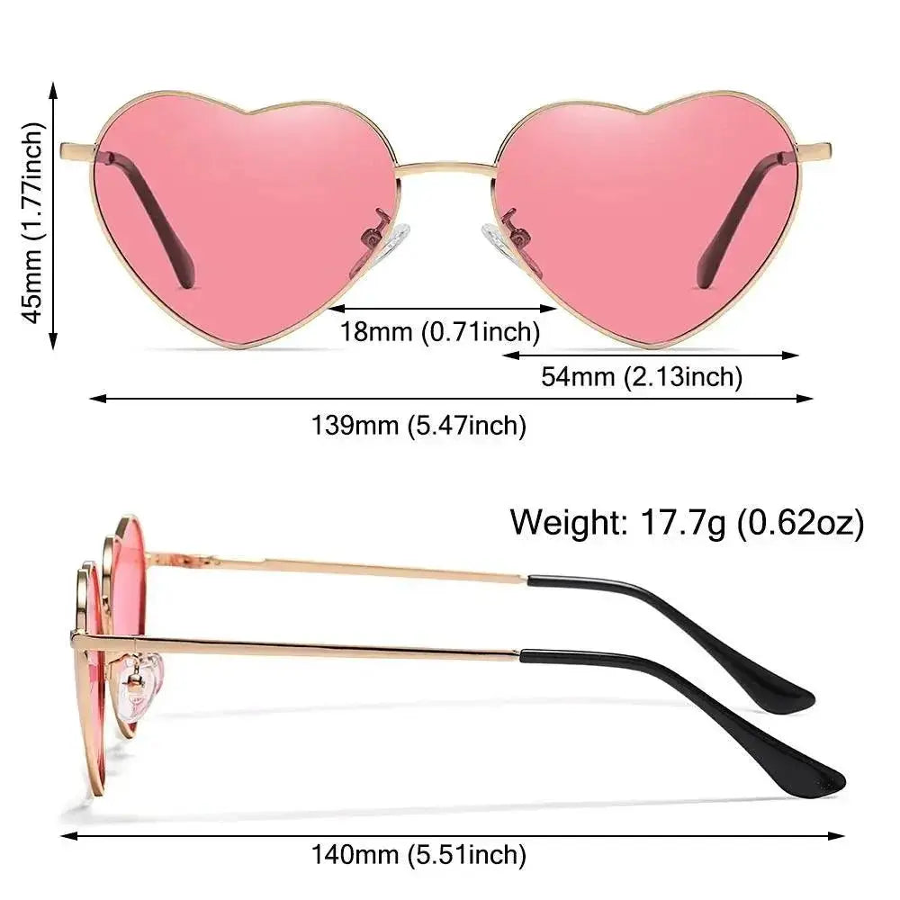 Vintage 90s Heart Shaped Sunglasses With UV400 Protection