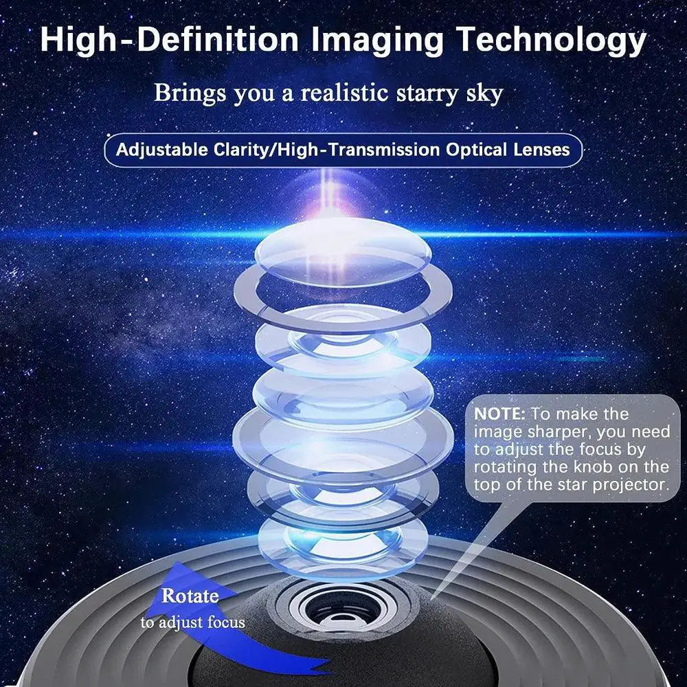 Galaxy Star Projector Night Light 360 Degree Rotating Lamp