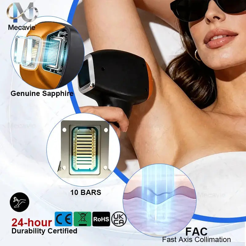 4 In 1 Soprano Titanium Ice Laser Hair Removal Device Alexandrite 808nm Diode Laser System Painless Permanent Body Hair Removal